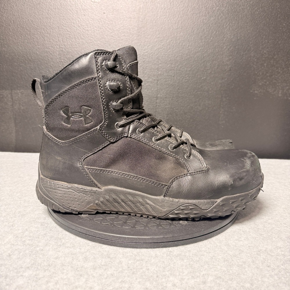 Under Armour Stellar Tactical Boots Mens Black Leather Nylon Work Boots 1268951
